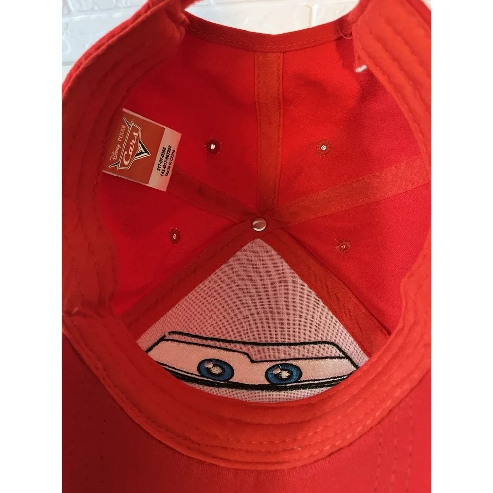 Disney Red Lightning McQueen Kids Hat with Yellow Trim
